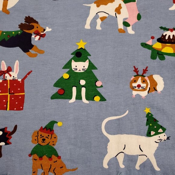 Mini Boden Girls Printed Jersey Tunic Dress Festive Pets 7-8Y Cotton Poc… - Picture 9 of 11